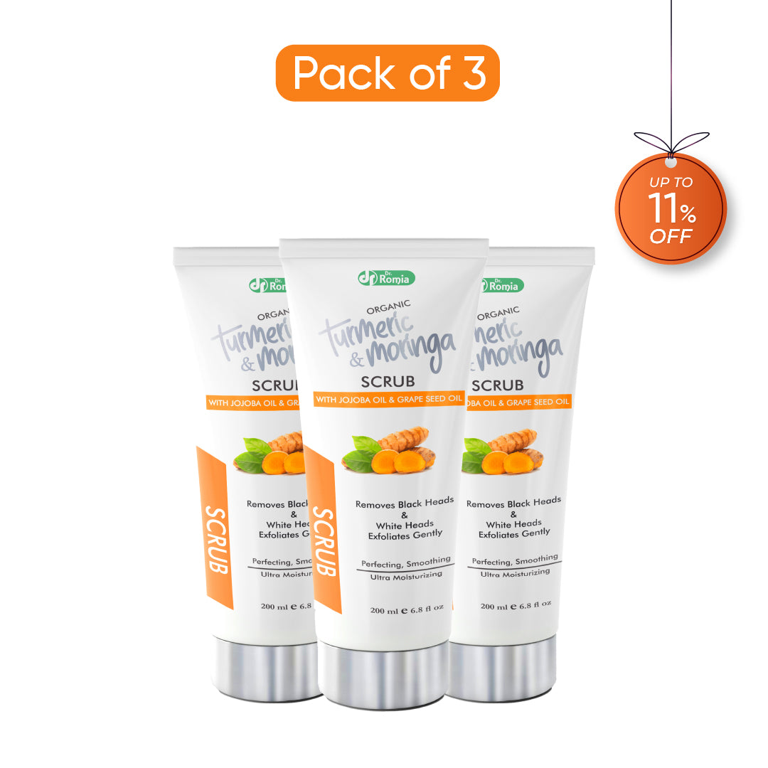 Organic Turmeric & Moringa Scrub 3 Packs