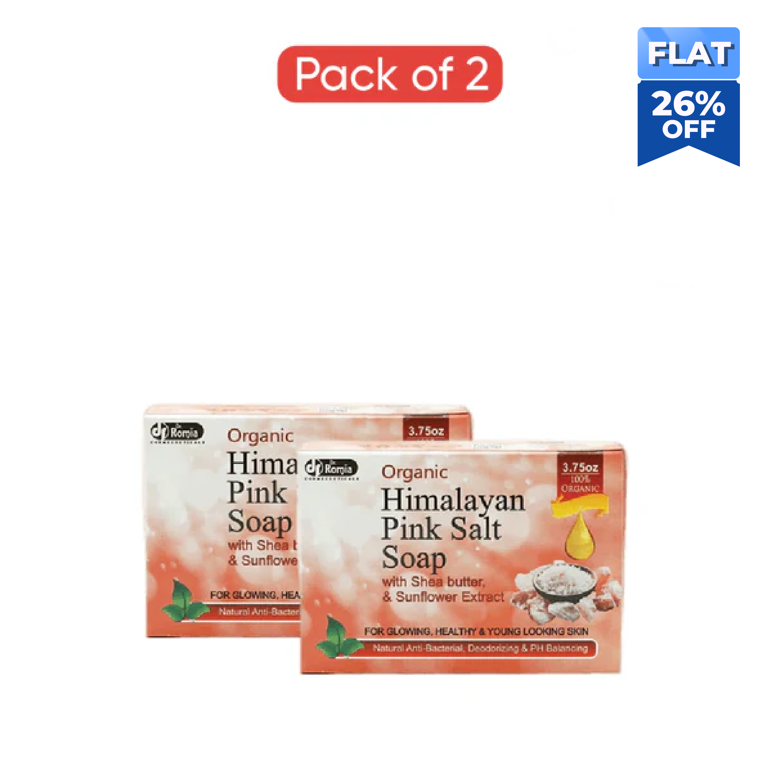 Organic Himalayan Pink Salt Soap - 2 Pack