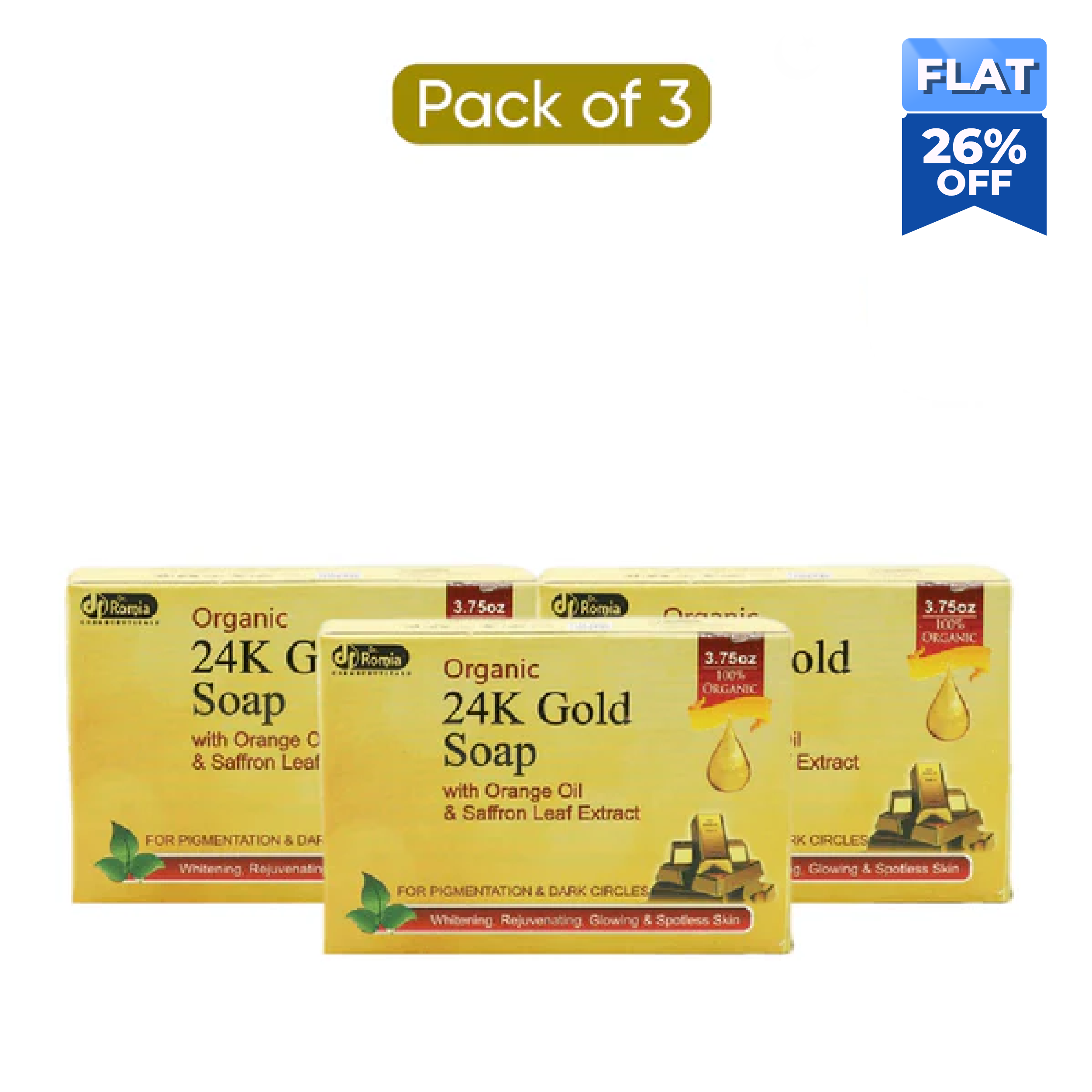 Organic 24K Gold Soap 3 Packs