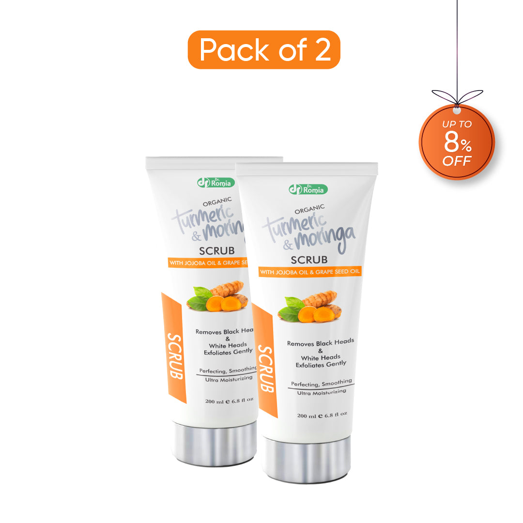 Organic Turmeric & Moringa Scrub - 2 Pack