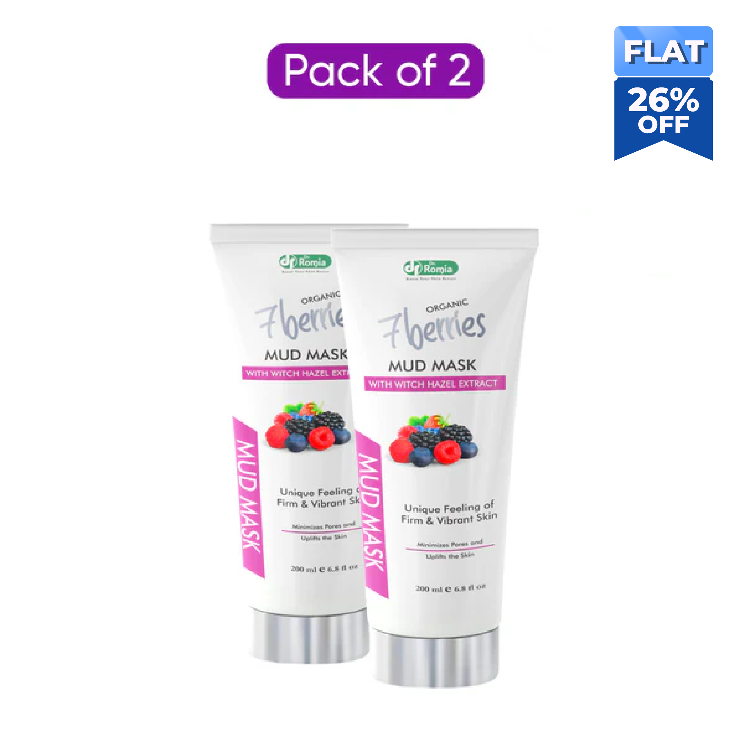 Organic 7 Berries Mud Mask - 2 Pack