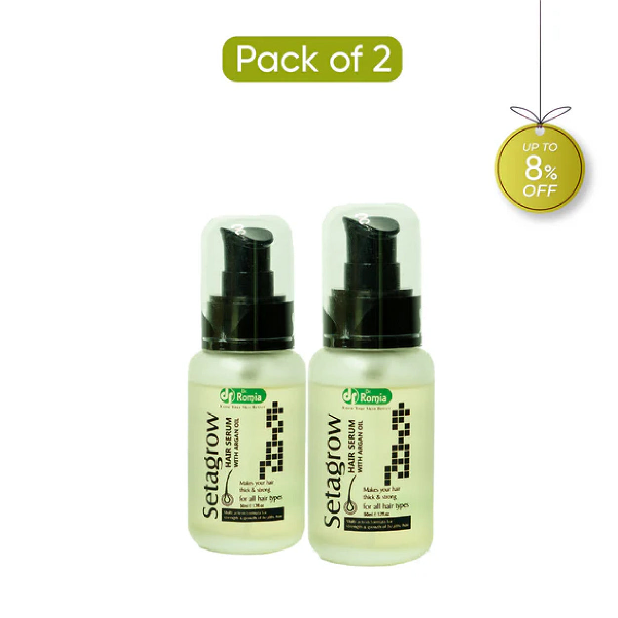 Setagrow Argan Oil Hair Serum - 2 Pack