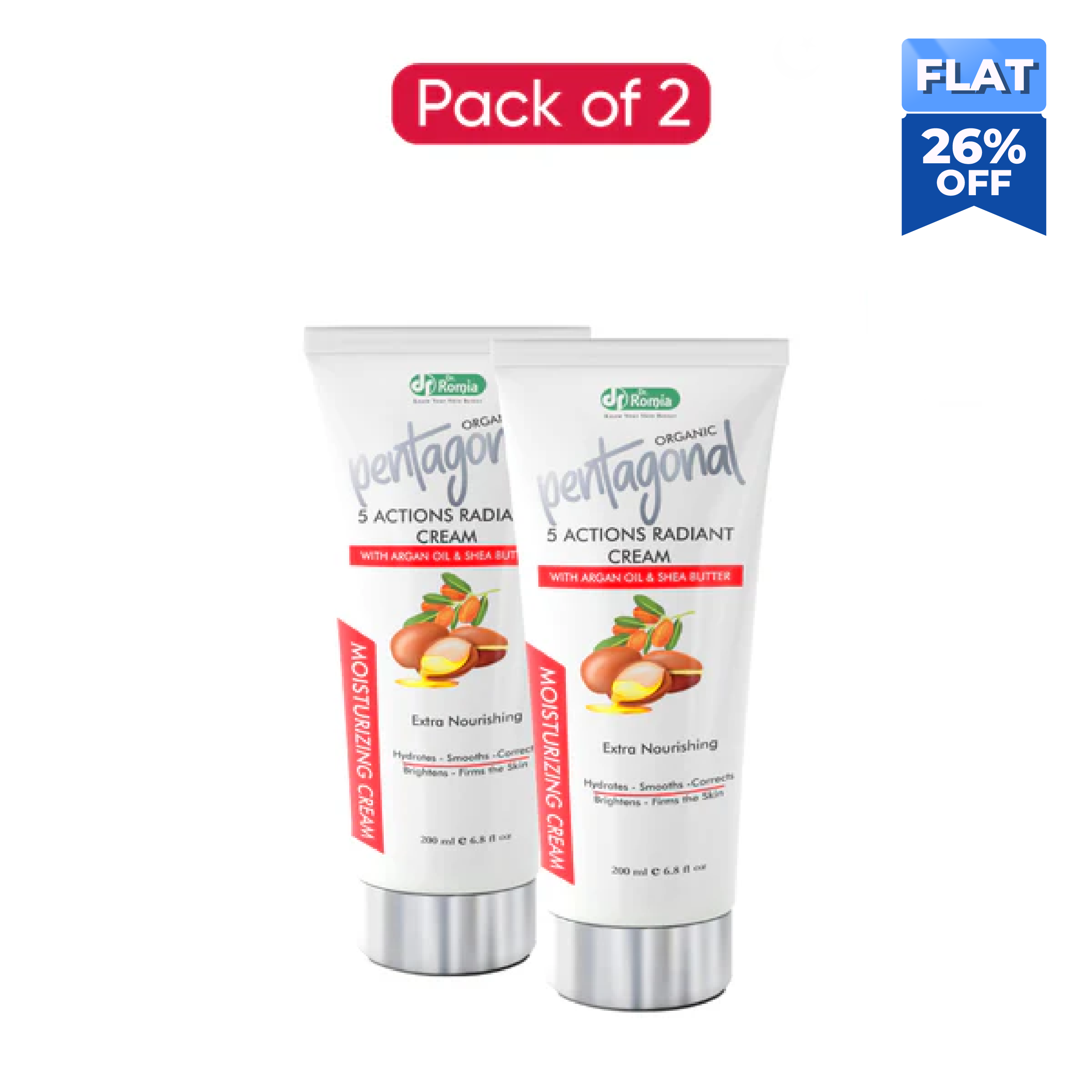 Organic Pentagonal 5-Action Cream - 2 Pack