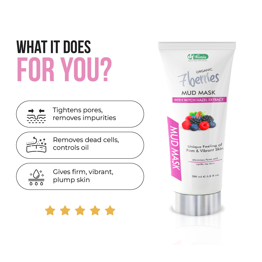 Face Mask For Skin Whitening – Organic 7 Berries Mud Mask