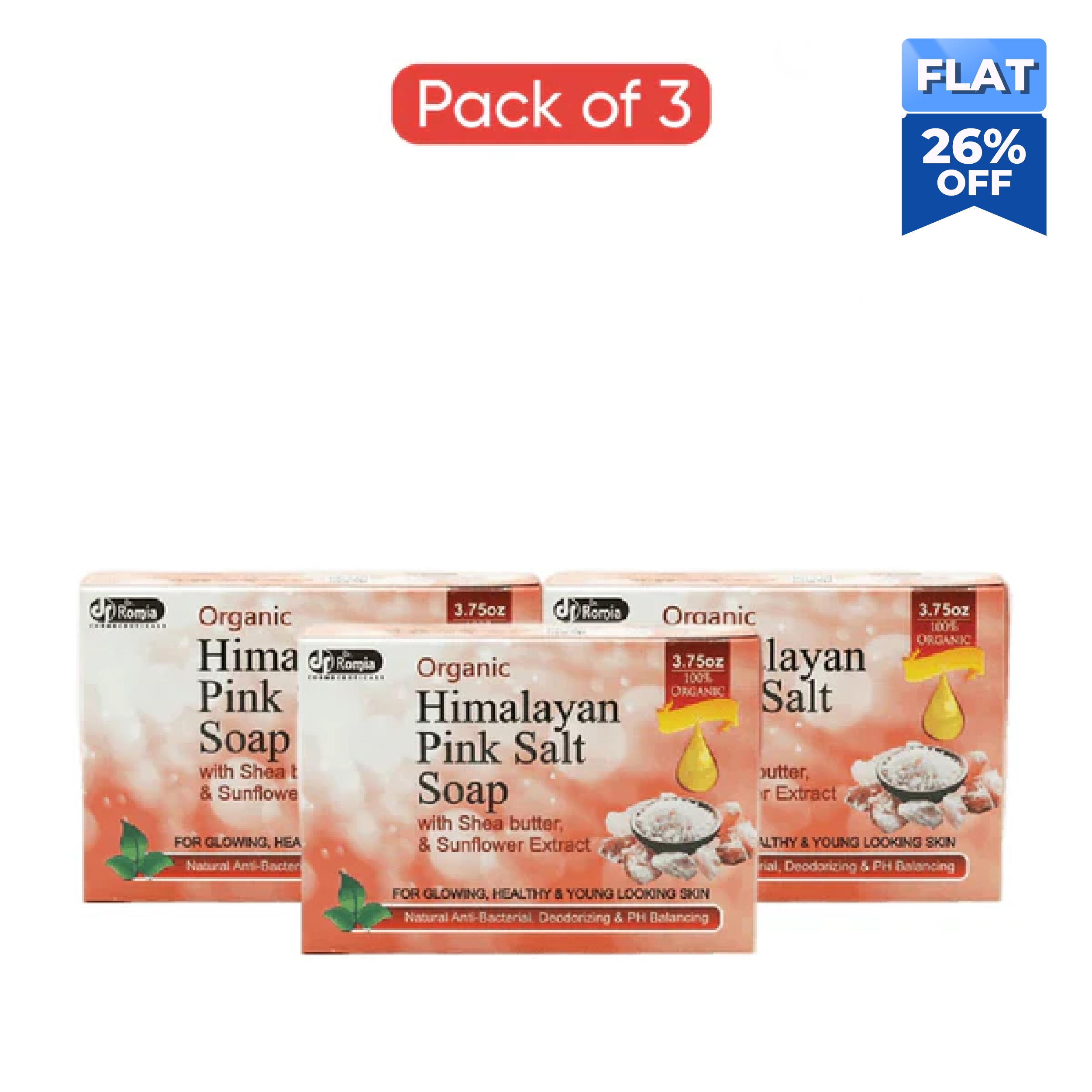 Organic Himalayan Pink Salt Soap 3 Packs