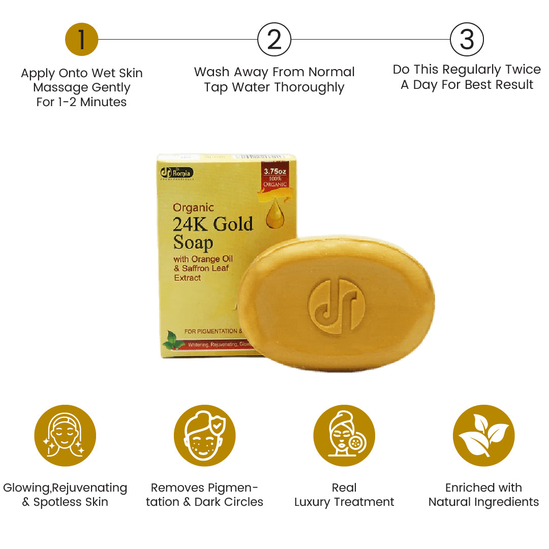 Organic 24K Gold Soap โ For Pigmentation & Dark Circles