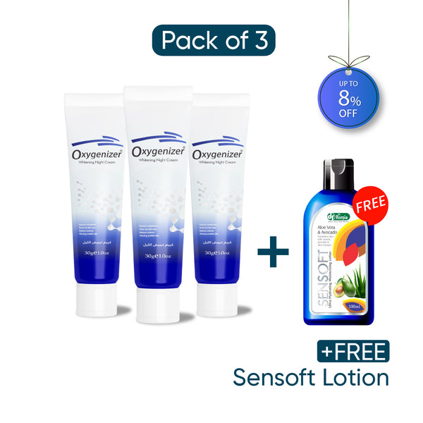 Oxygenizer Cream 3 Packs + Free Sensoft Lotion