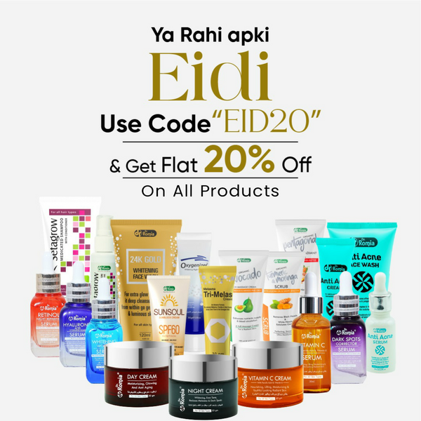 Embrace the Radiance of Eid with Dr. Romia Cosmeceuticals: Get Flat 20% Off!