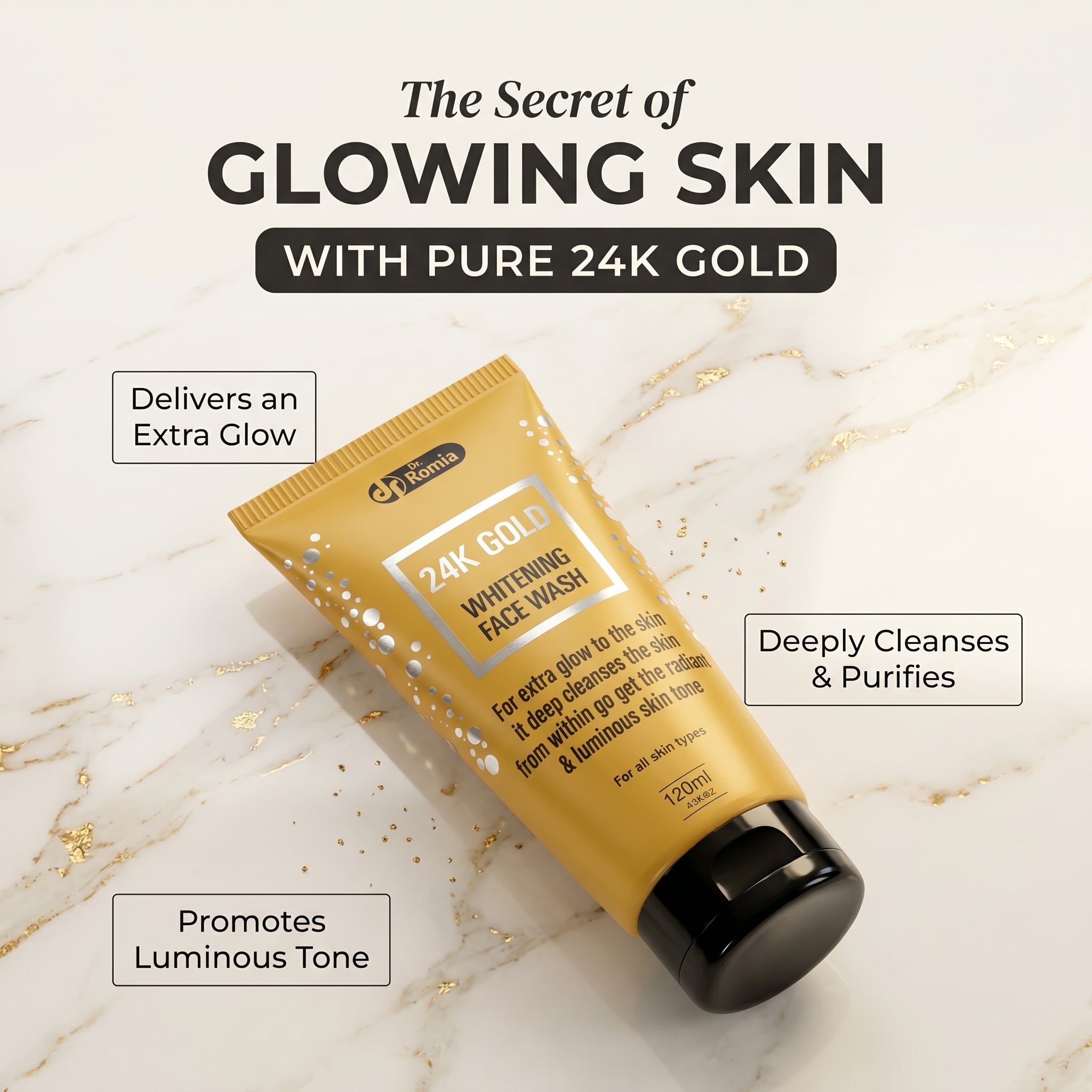 24K Gold Face Wash 3 Packs