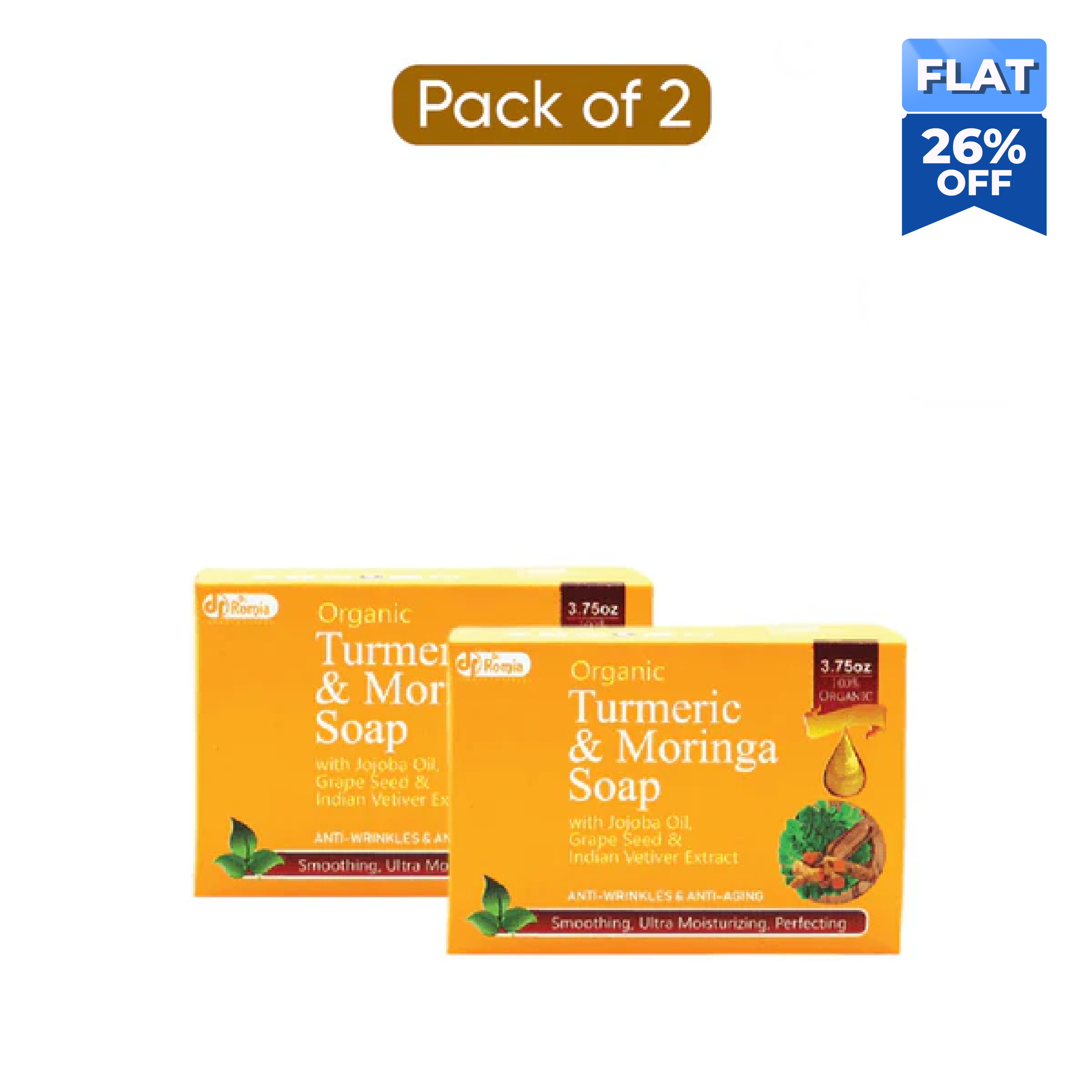 Organic Turmeric & Moringa Soap - 2 Pack