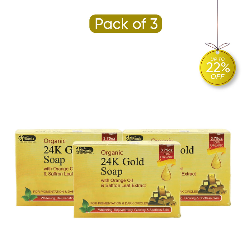 Organic 24K Gold Soap 3 Packs