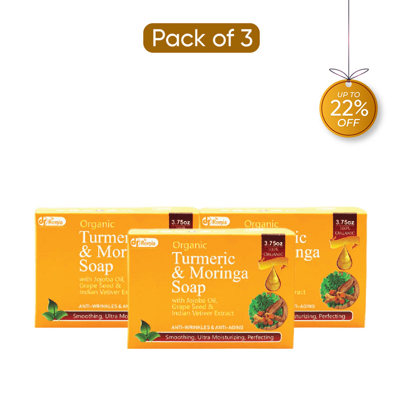 Organic Turmeric & Moringa Soap 3 Packs