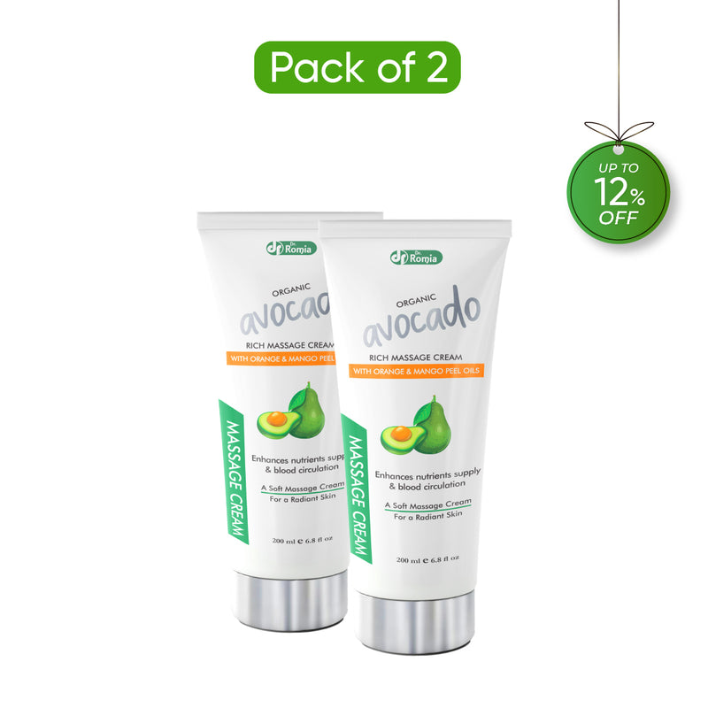 Organic Avocado Massage Cream - 2 Pack