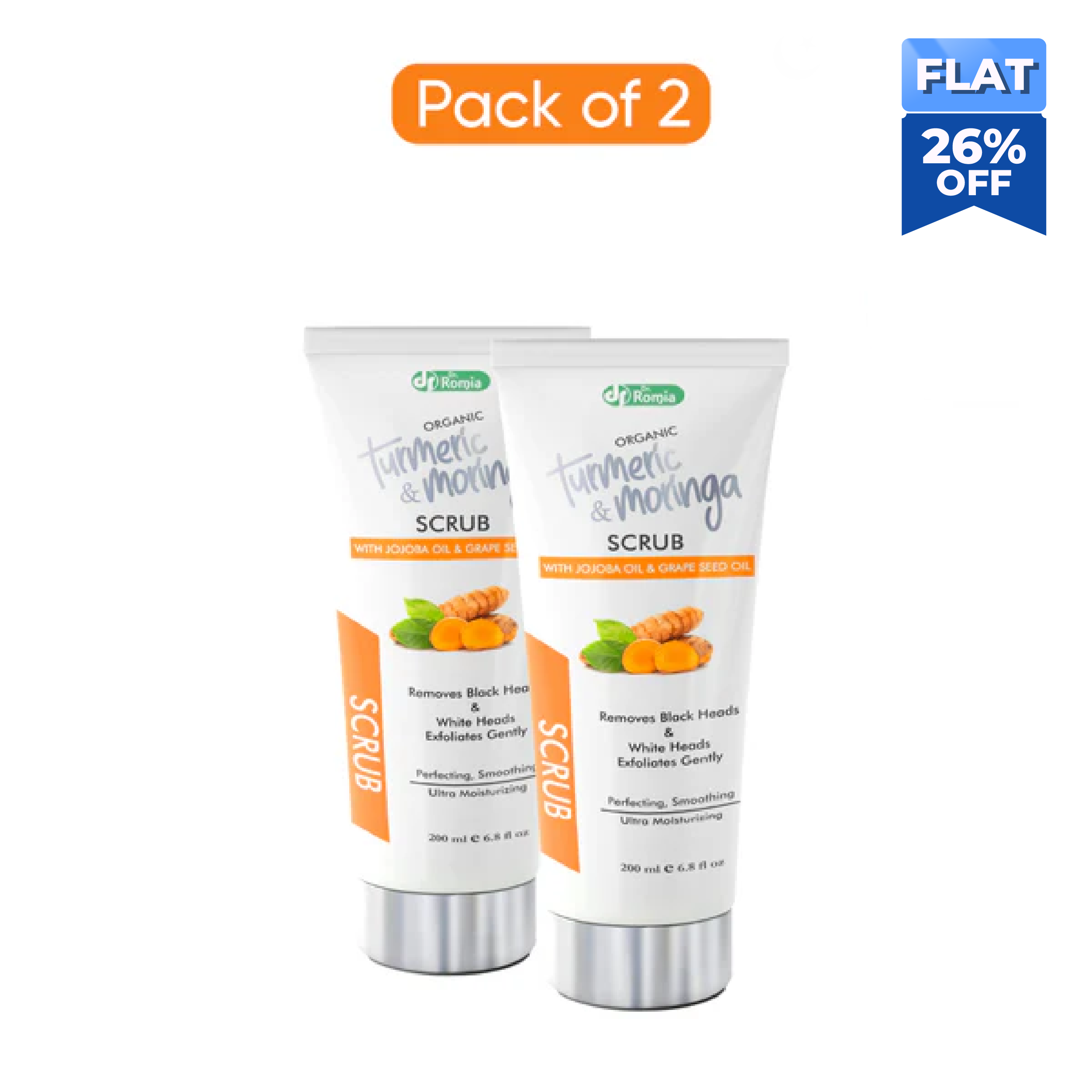 Organic Turmeric & Moringa Scrub - 2 Pack