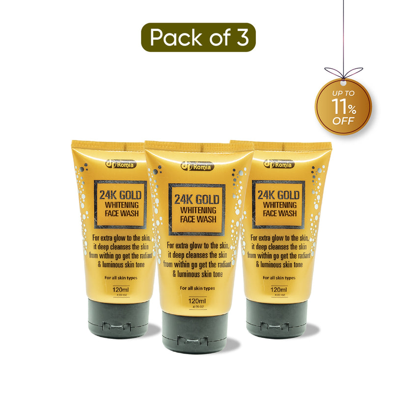 24K Gold Face Wash 3 Packs