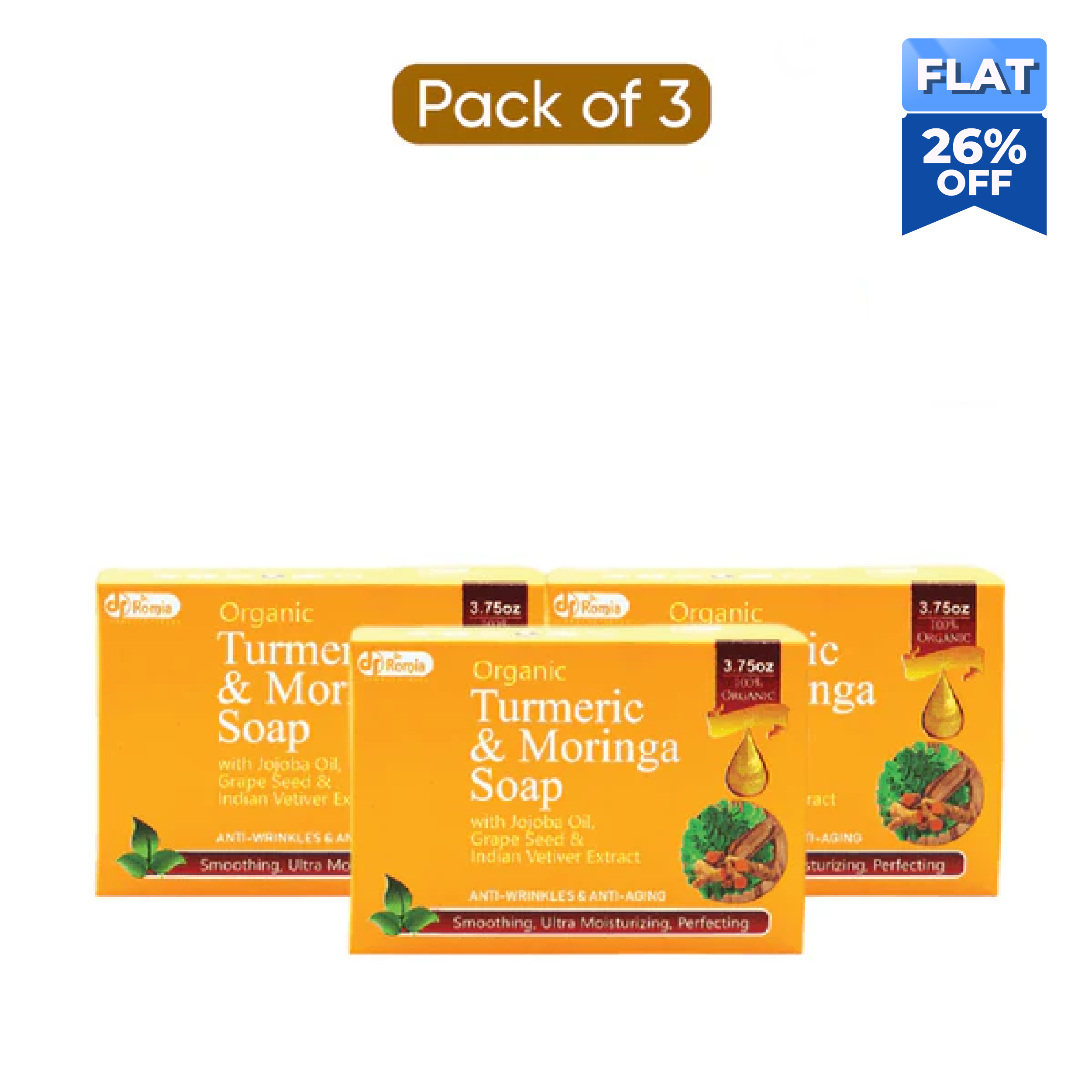 Organic Turmeric & Moringa Soap 3 Packs