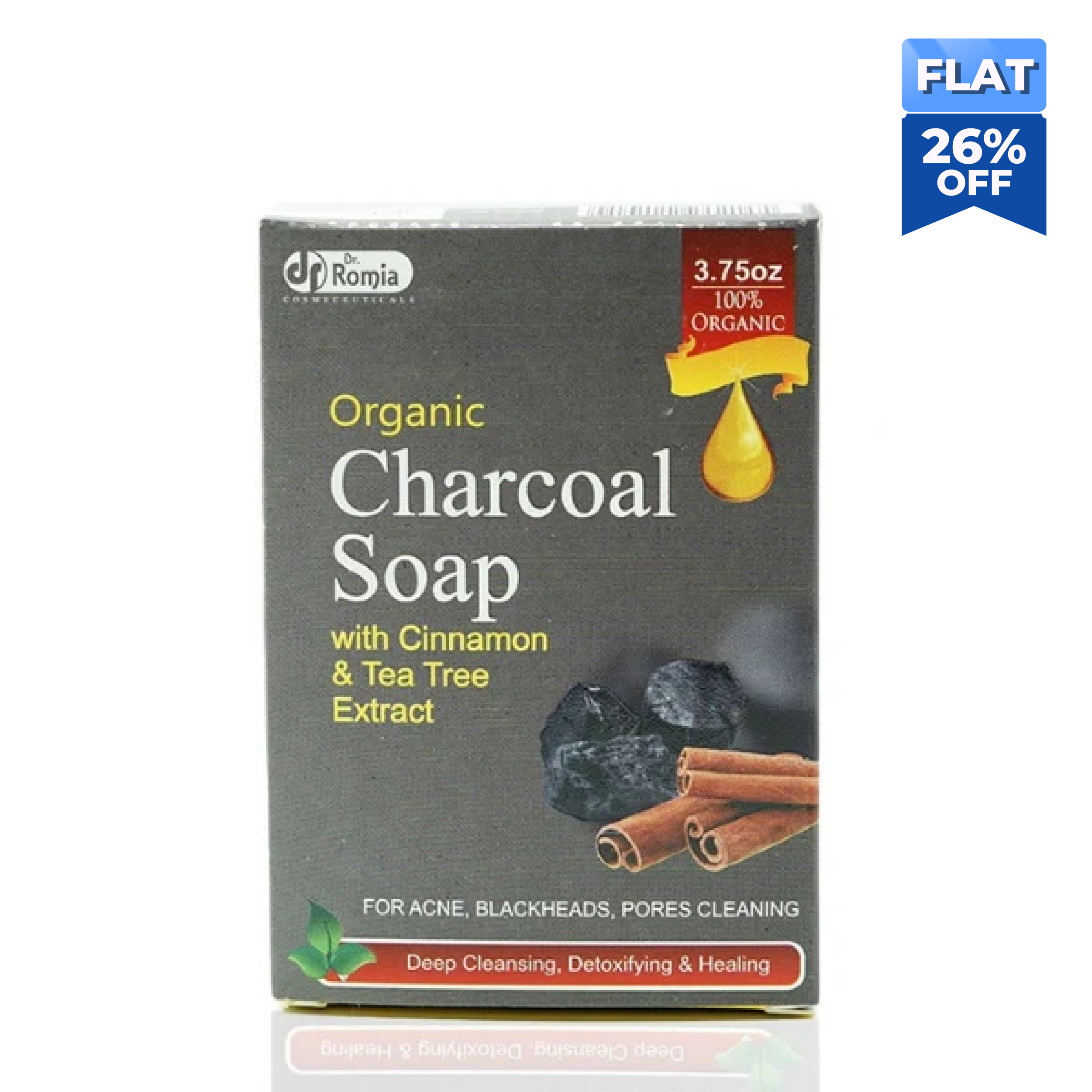 Organic Charcoal Soap – For Acne, Blackheads, Pores Cleansing