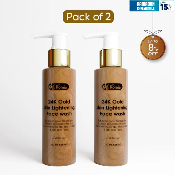 24K Gold Skin Lightening Facewash - 2 Pack