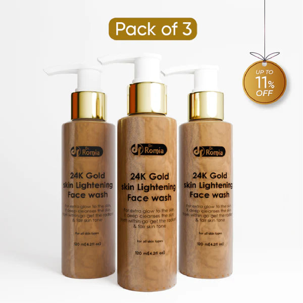 24K Gold Lightening Facewash 3 Packs