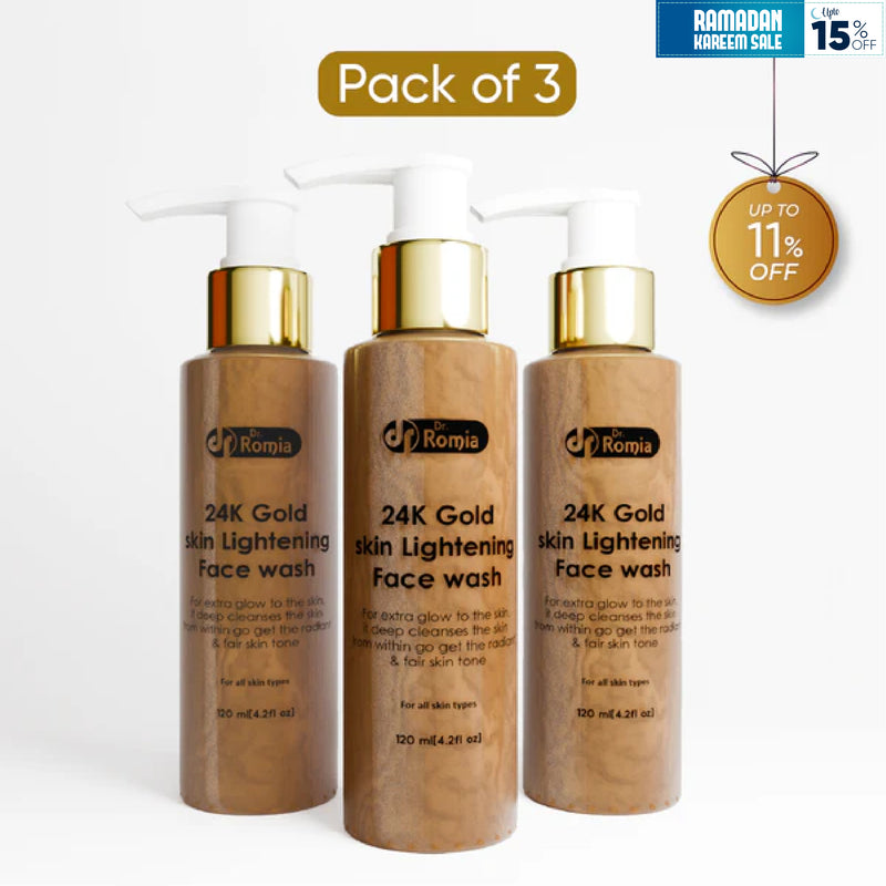 24K Gold Lightening Facewash 3 Packs