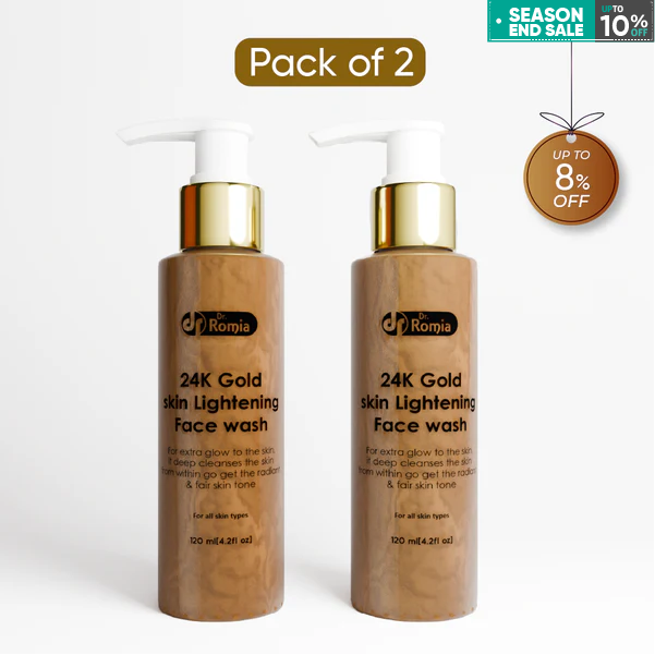 24K Gold Skin Lightening Facewash - 2 Pack