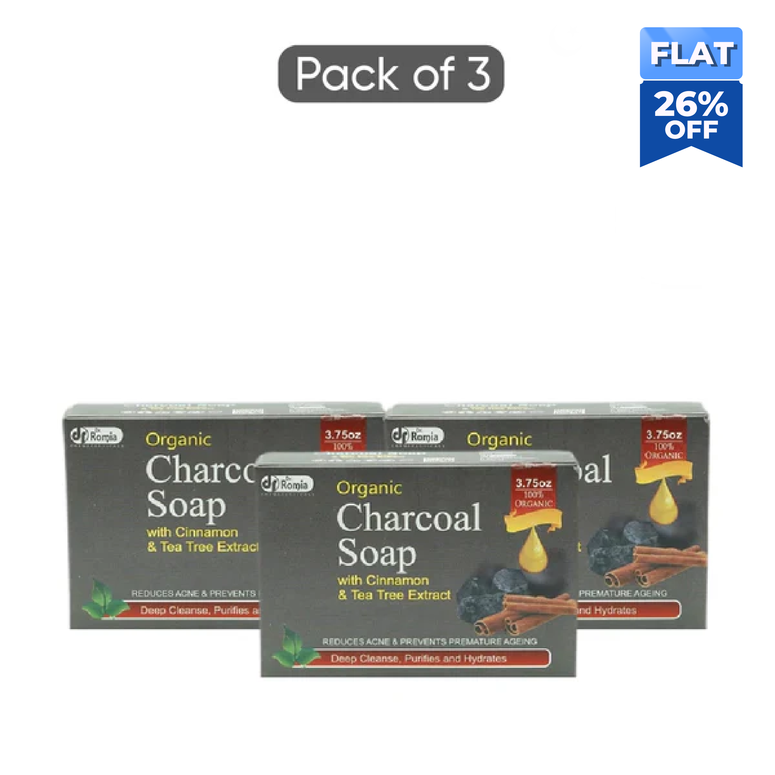 Organic Charcoal Soap 3 Packs