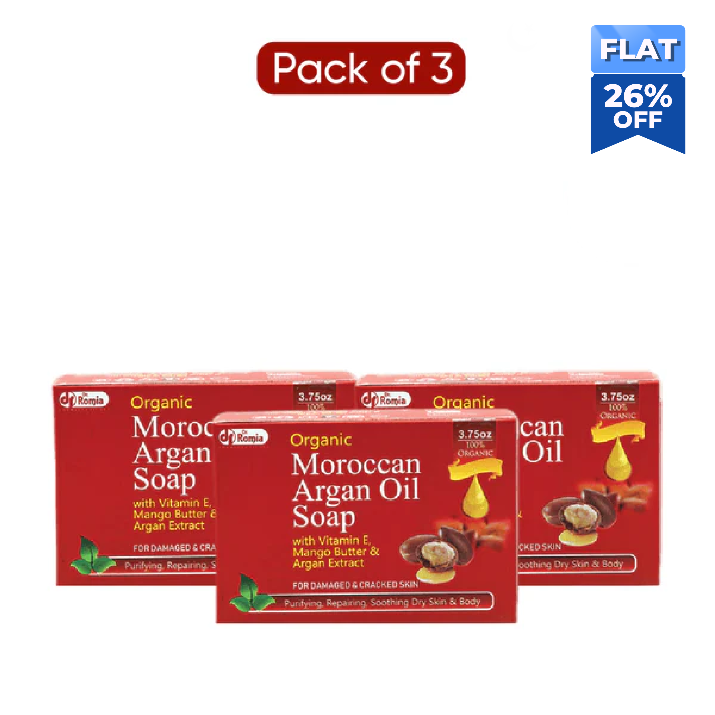 Organic Moroccan Argan Oil Soap 3 Packs