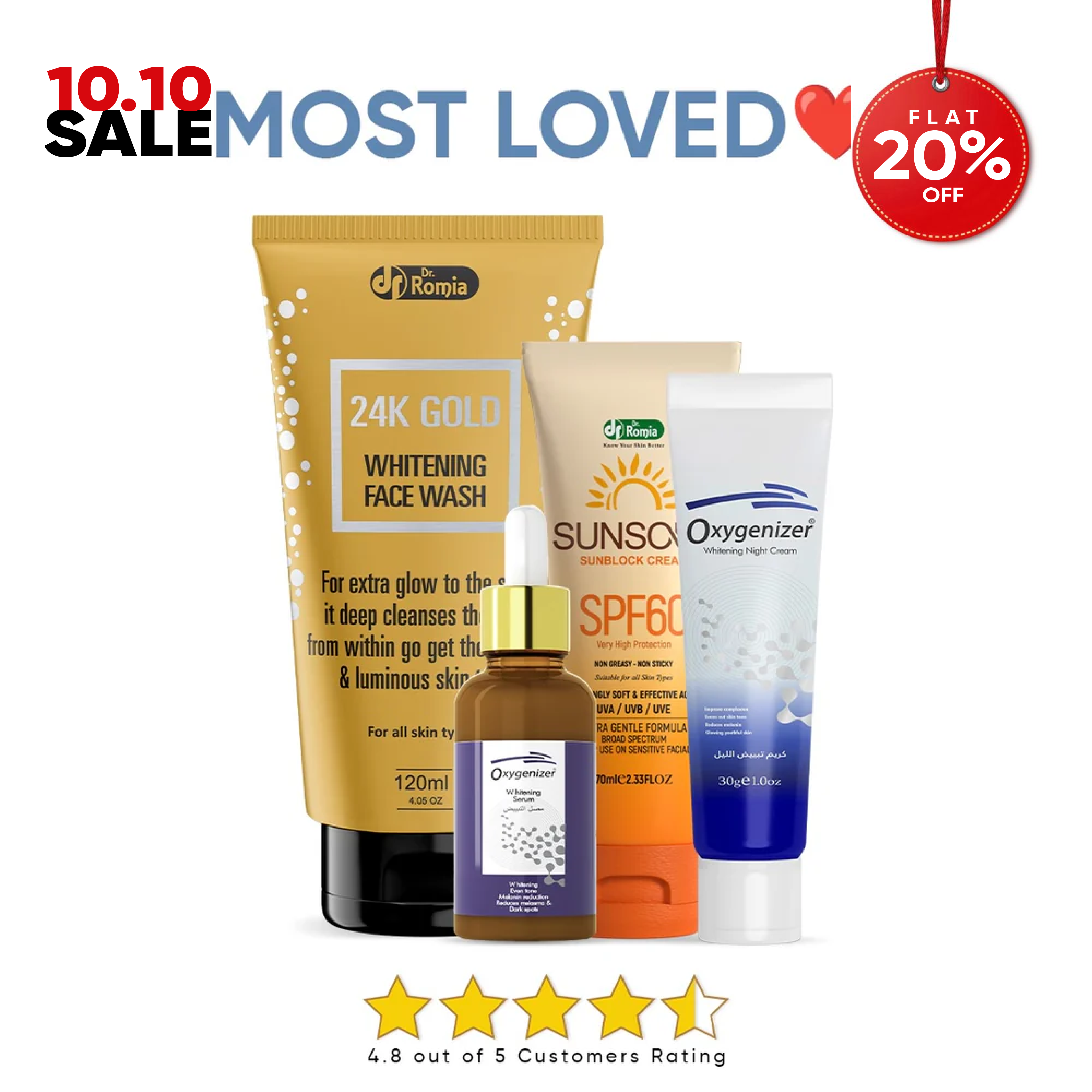 Special whitening bundle – Whitening Cream & Brightening Products