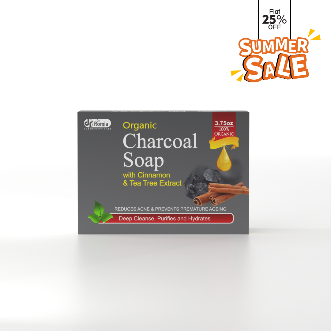 Organic Charcoal Soap – For Acne, Blackheads, Pores Cleansing