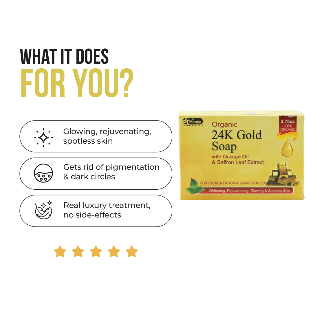 Organic 24K Gold Soap – For Pigmentation & Dark Circles