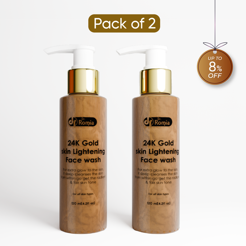 24K Gold Skin Lightening Facewash - 2 Pack