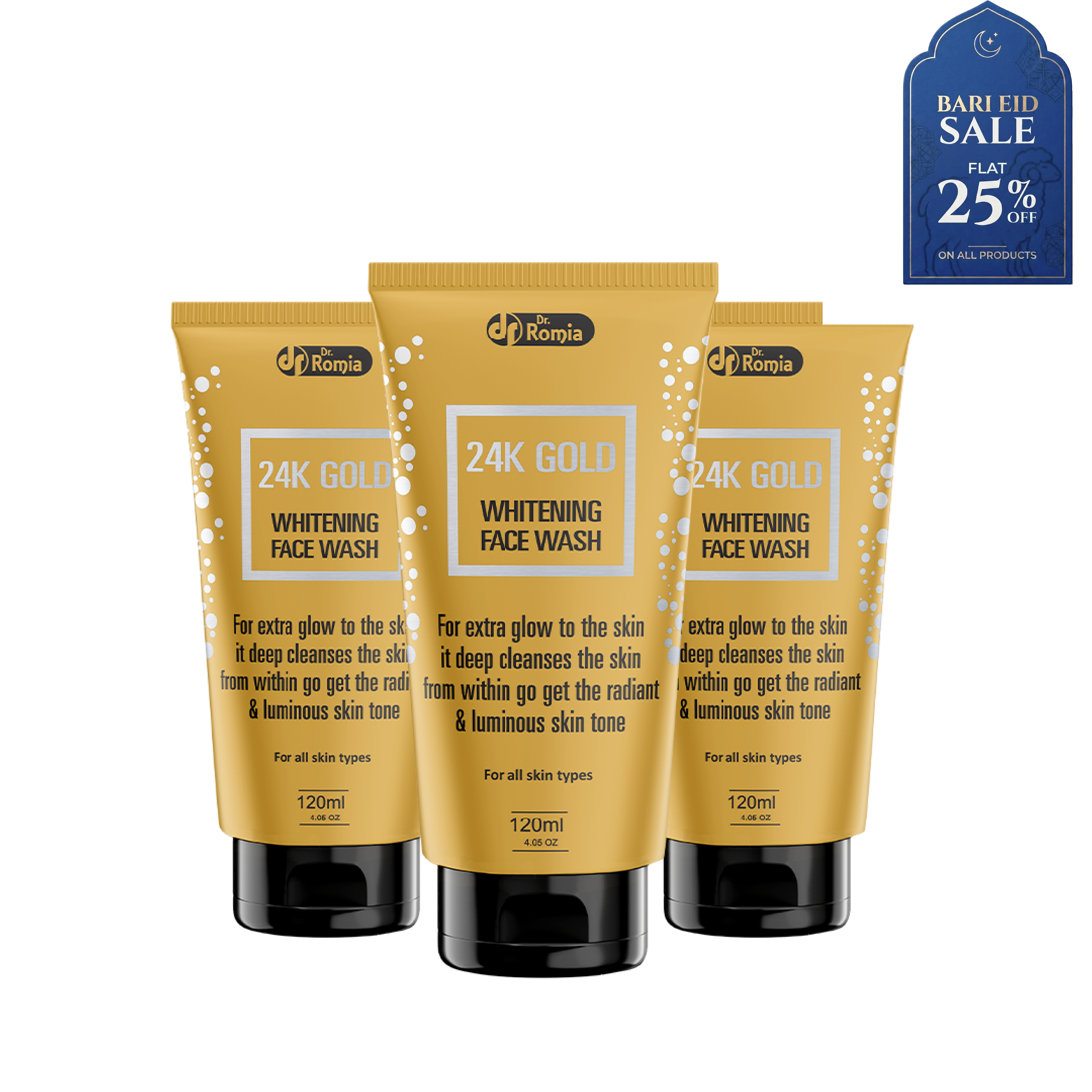 24K Gold Face Wash 3 Packs